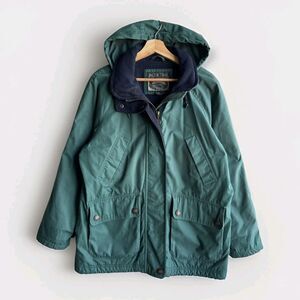 Pacific Trail Vintage Green Barn Hooded Jacket Rain Coat Mens Size Small Outdoor